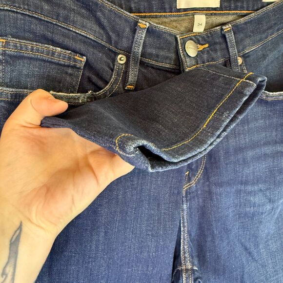 FRAME L'Homme Skinny Medium Wash Cotton Distressed Denim Jeans Size 34 - Picture 6 of 12